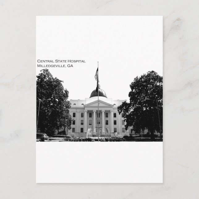 CARTE POSTALE HÔPITAL DE L'ÉTAT CENTRAL - MILLEDGEVILLE, GEORGIE (Devant)