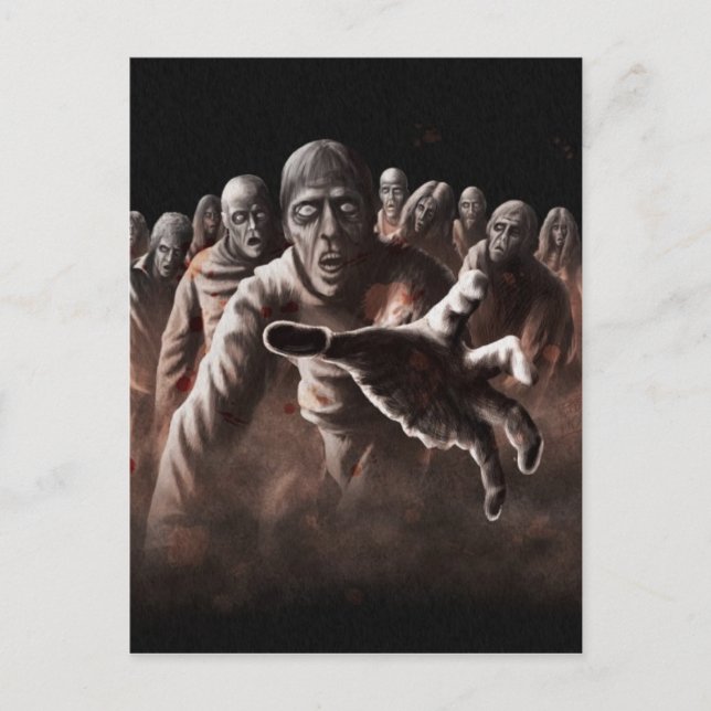 Carte Postale Horde de zombi (Devant)