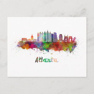 Carte Postale Horizon Atlanta V2 en aquarelle