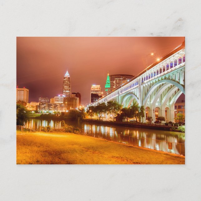 Carte Postale horizon de Cleveland Ohio (Devant)