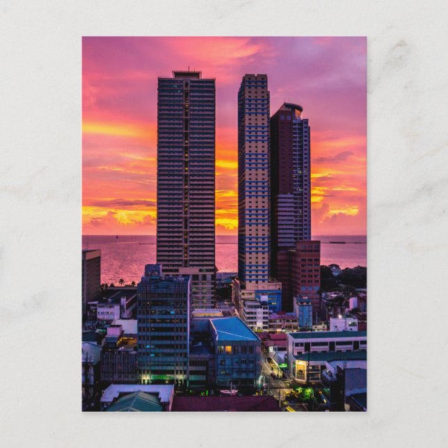 Carte Postale Horizon de Manille Philippines (Devant)
