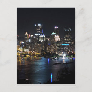 Carte Postale Horizon de Pittsburgh la nuit