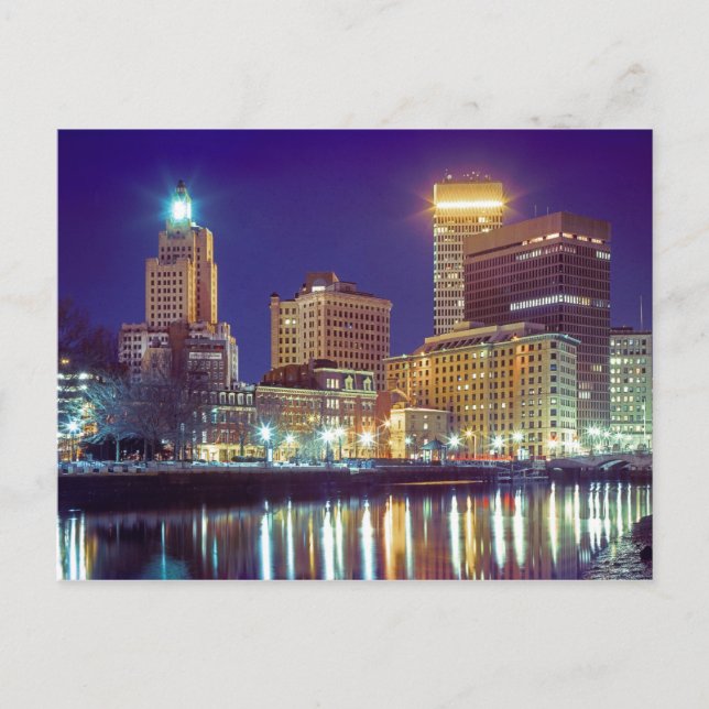 Carte Postale Horizon de Providence, Île de Rhode (Devant)