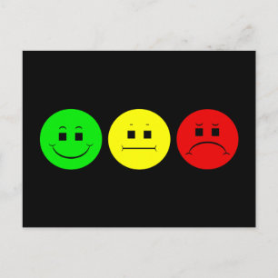 Carte Postale Horizontal Moody Stoplight Lefty Green