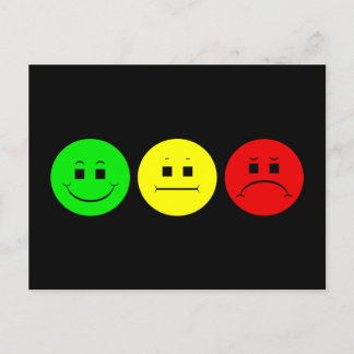 Carte Postale Horizontal Moody Stoplight Lefty Green