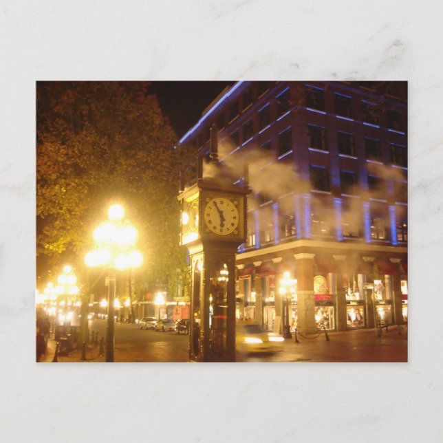 Carte Postale Horloge à vapeur, Vancouver (Colombie-Britannique) (Devant)