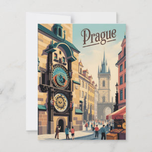 Carte Postale Horloge astronomique de Prague