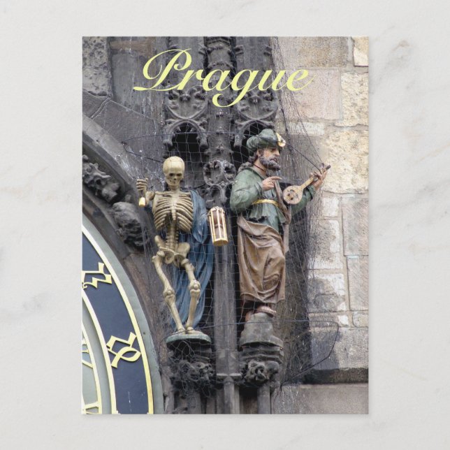 Carte Postale Horloge astronomique ou Prague Orloj (Devant)