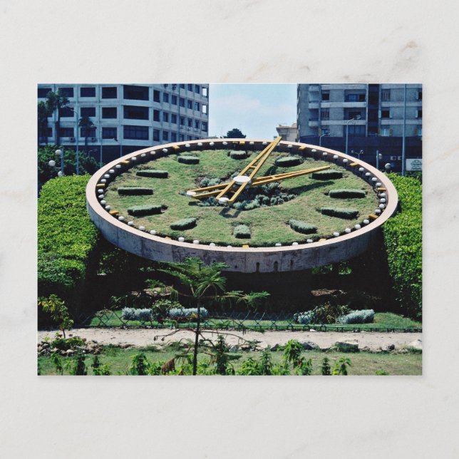 Carte Postale Horloge des Fleurs, Alexandrie, Egypte flowe (Devant)