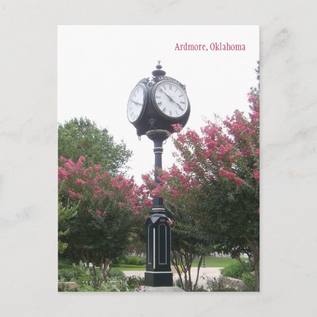 Carte Postale Horloge du centenaire à Ardmore, Oklahoma (Devant)