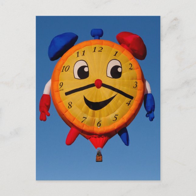 Carte Postale Horloge en forme de ballons 6268 (Devant)