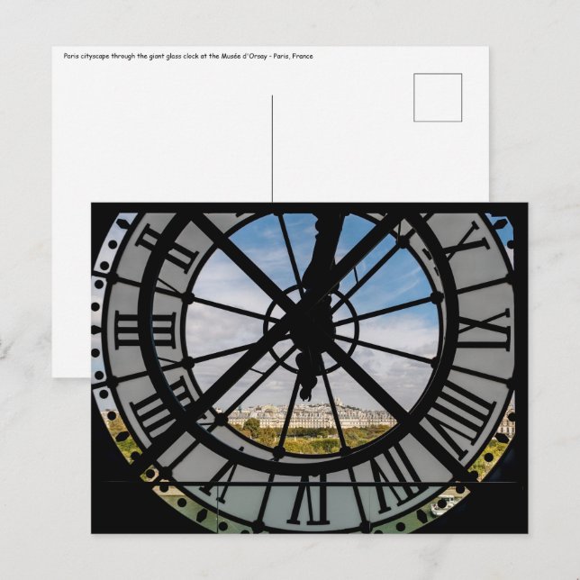 Carte Postale Horloge géante en verre au Musée d'Orsay - Paris (Devant / Derrière)