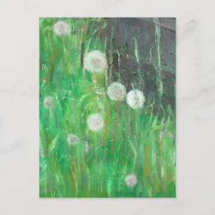 Carte Postale Horloges Dandelion en Grass 2008 huile sur toile
