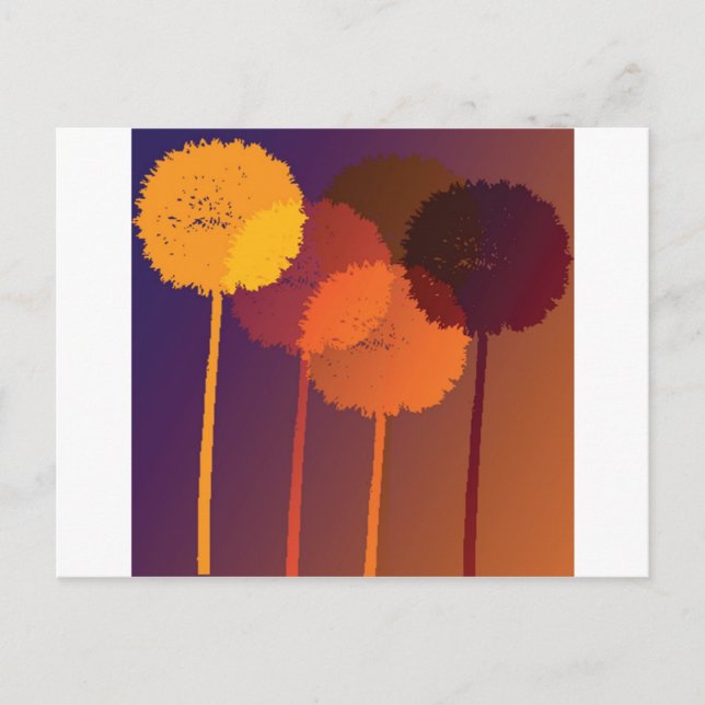 Carte Postale horloges de pissenlit (Devant)