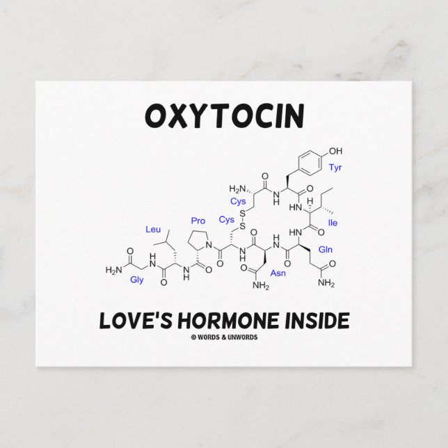 Carte Postale Hormone de l'amour de l'oxytocine à l'intérieur (c (Devant)