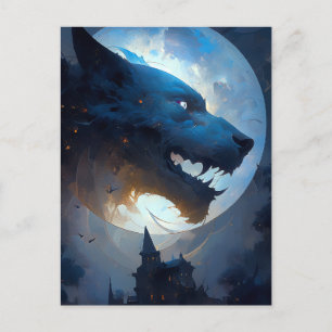 Carte Postale Horreur de l'Imaginaire noir du loup-garou