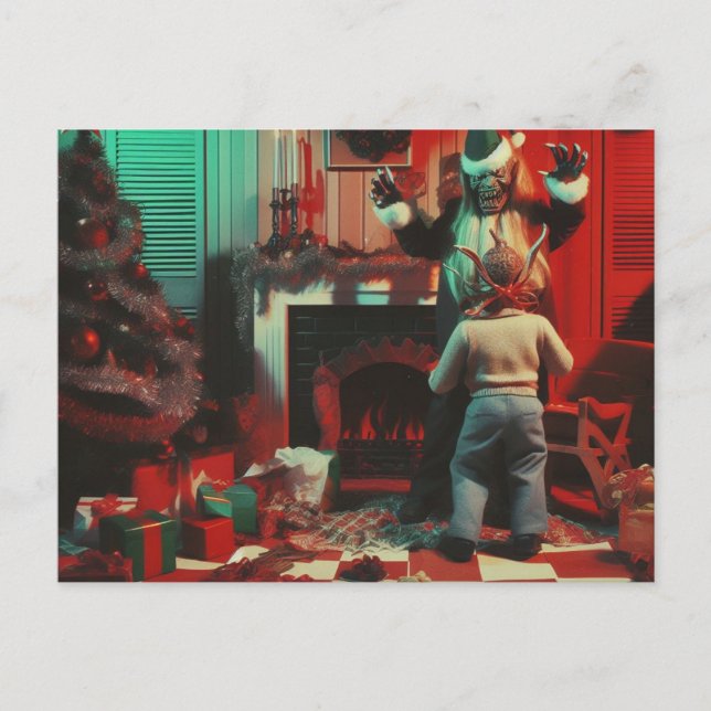 Carte Postale Horreur de Noël Rétro (Devant)