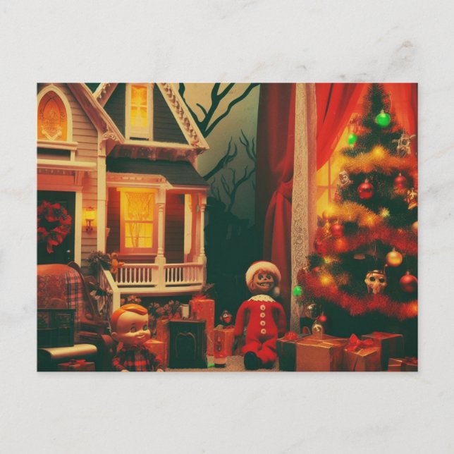 Carte Postale Horreur de Noël Rétro (Devant)