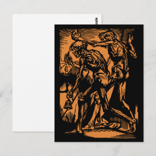 Carte Postale Horreurs sans fin des mineurs morts pour Halloween