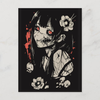 Carte Postale Horror anime girl 