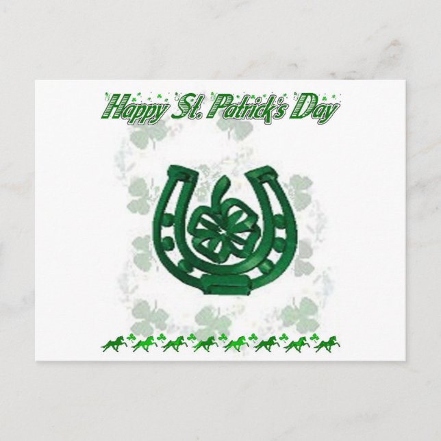 Carte Postale Horseshoe de la Saint Patrick (Devant)