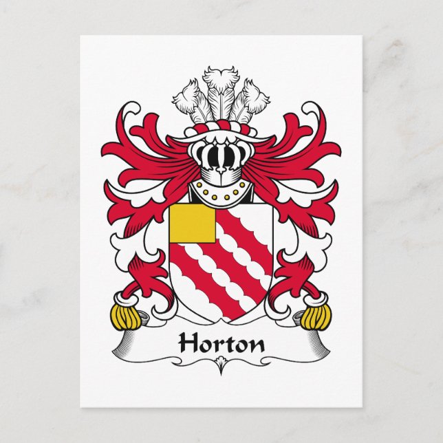 Carte Postale Horton Family Crest (Devant)