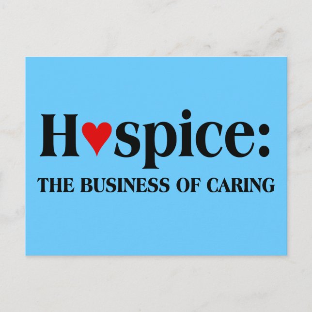 Carte Postale Hospice est dans le domaine de la prise en charge  (Devant)
