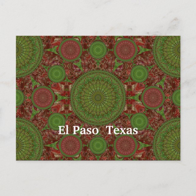 Carte postale Hot Chile Mandala Array (Devant)