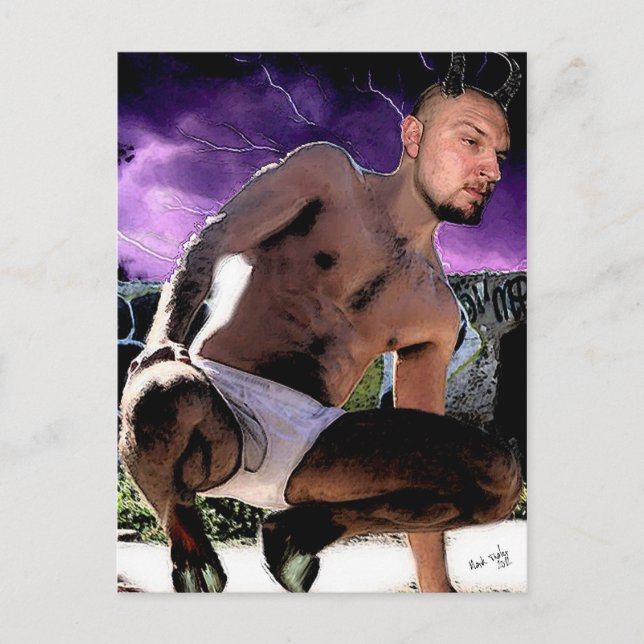 Carte postale Hot Satyr in Briefs (Devant)