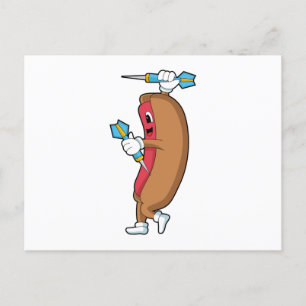 Carte Postale Hotdog à Darts avec Dart.PNG