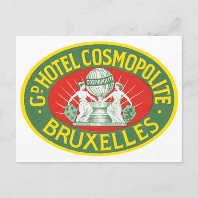 Carte Postale Hôtel Cosmopolite, Bruxelles (Devant)