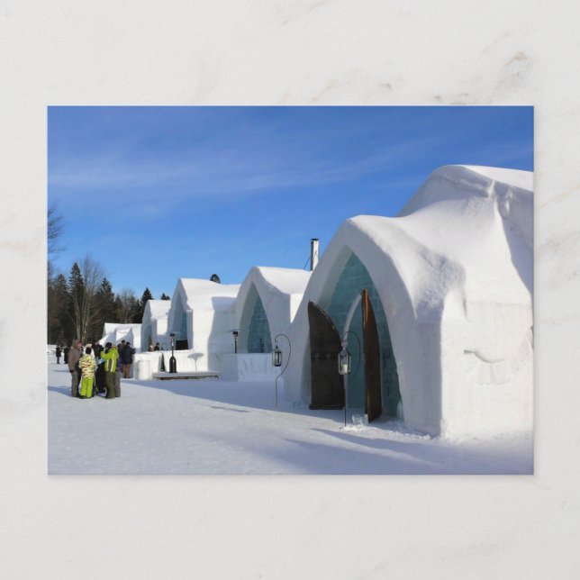 Carte Postale Hôtel de Glace, Québec, Canada (Devant)