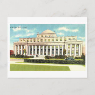 Carte Postale Hôtel de ville à Gary, Indiana, Vintage voyage