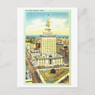Carte Postale Hôtel de ville à Oakland, Californie, Vintage