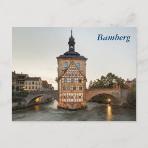 Carte Postale Hôtel de ville ancien de Bamberg et pont Obere
