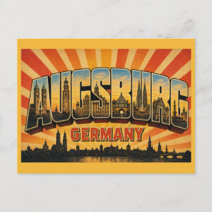 Carte Postale Hôtel de ville d'Augsbourg Allemagne