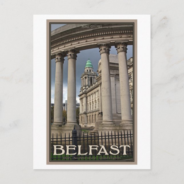 Carte Postale Hôtel de ville de Belfast (Devant)