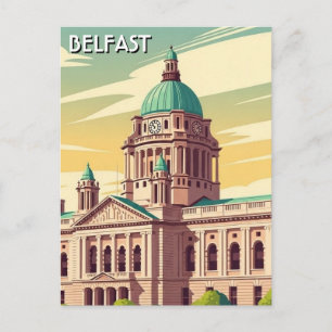 Carte Postale Hôtel de ville de Belfast Irlande du Nord Voyage