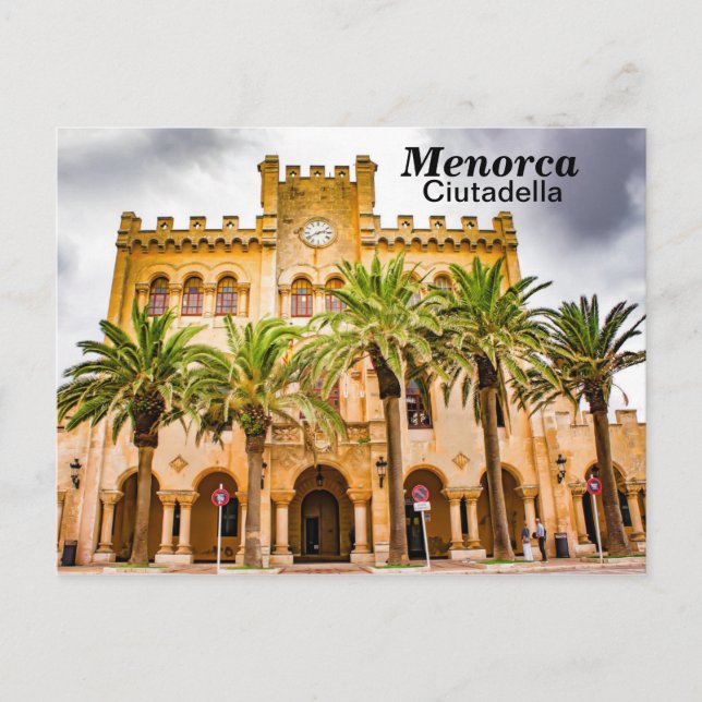 Carte Postale Hôtel de ville de Minorque Ciutadella (Devant)
