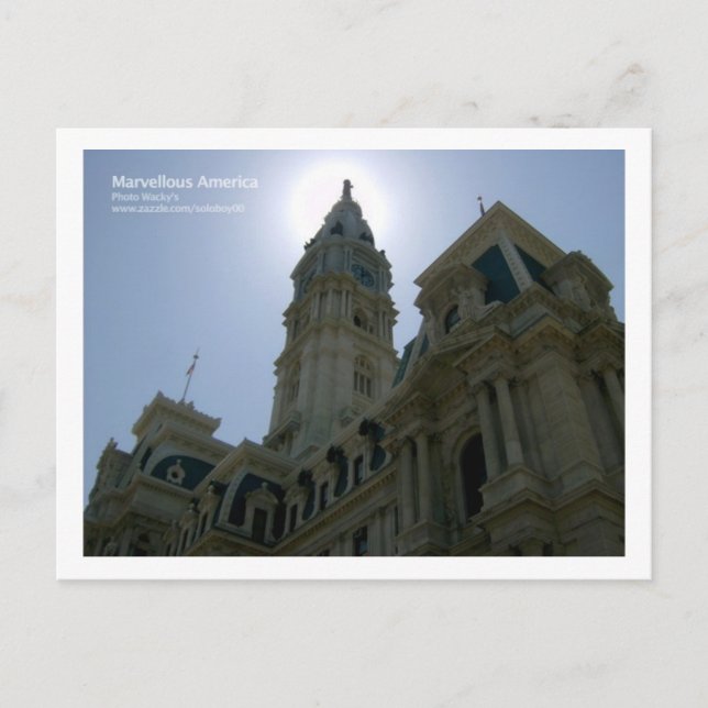 Carte Postale Hôtel de ville de Philadelphie (Devant)
