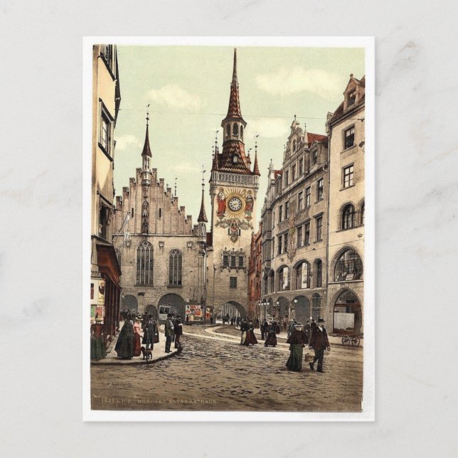 Carte Postale Hôtel de ville, Munich, Bavière, Allemagne magnifi (Devant)