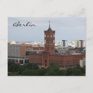 Carte Postale hôtel de ville rouge