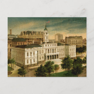 Carte Postale Hôtel de ville vintage New York