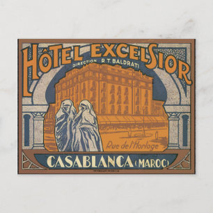 Carte Postale Hotel Excelsior Casablanca (Maroc), Vintage