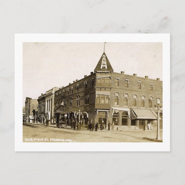 Carte Postale Hôtel Nash, Medford, Oregon Vintage (Devant)