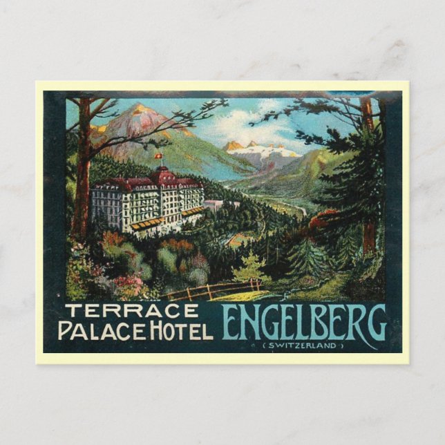 Carte Postale Hôtel Terrace Palace, Engelberg, Suisse (Devant)
