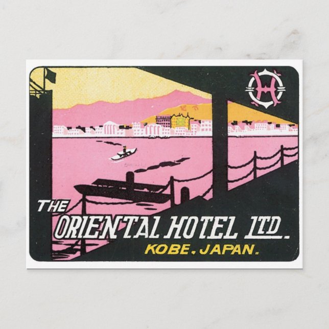Carte Postale Hôtel vintage Kobe Japon (Devant)