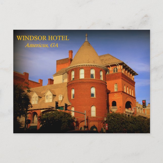 CARTE POSTALE HÔTEL WINDSOR, AMERICUS, GA (Devant)