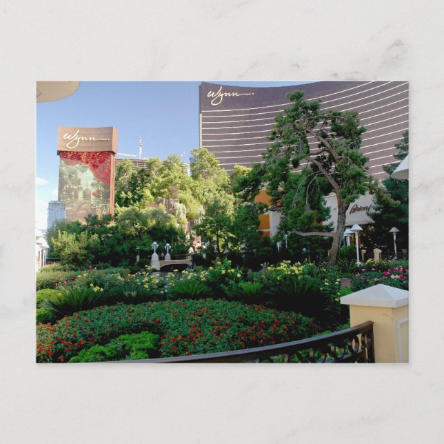 Carte Postale Hôtel Wynn et casino jardin (Devant)