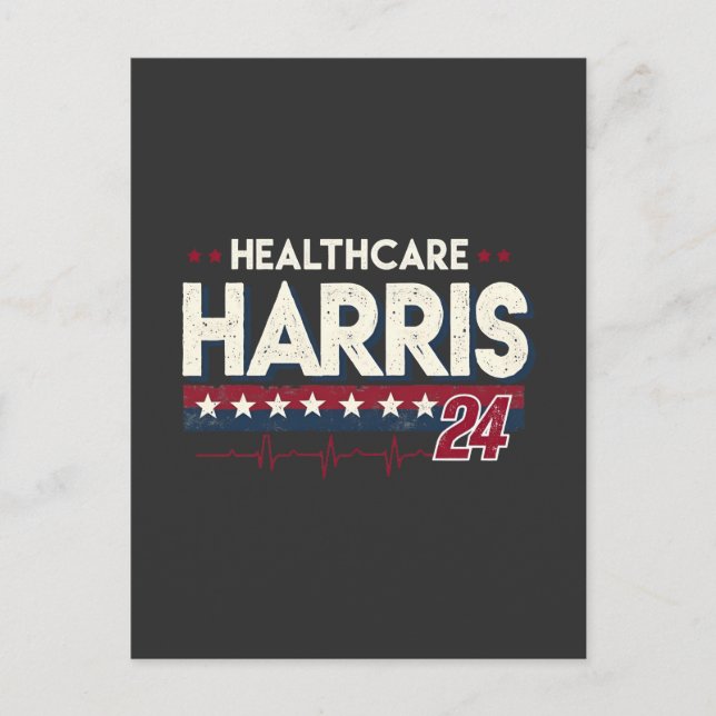 Carte Postale Hôtes De Soins De Santé Pour Harris 24 Kamala Walz (Devant)